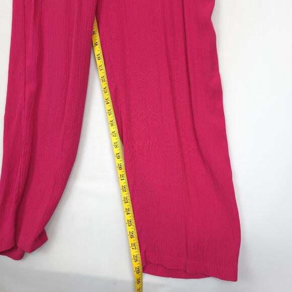 Sag Harbor 2 Pcs Set Pants & Tunic Embroidered Gauzy Women 1X Fuchsia Travel - Picture 3 of 14